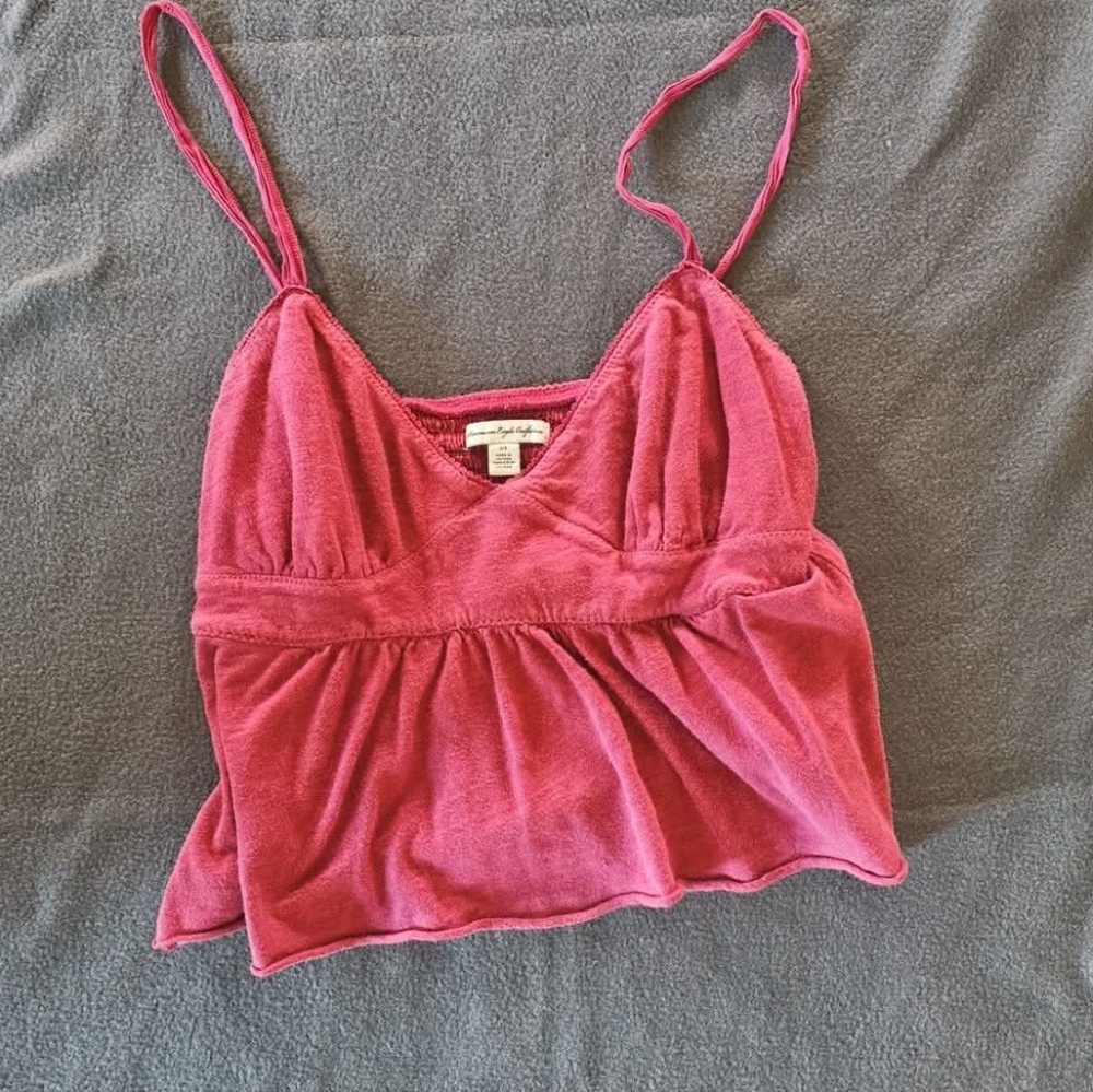 Brandy Melville Red Velvet Camisole